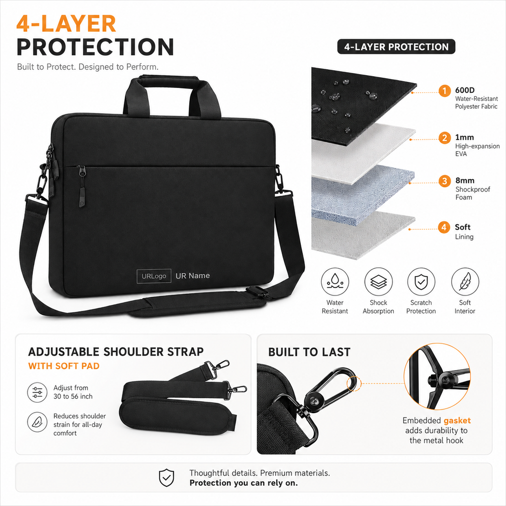 Velevia Loyal Series — Personalized Laptop & Business Briefcase
