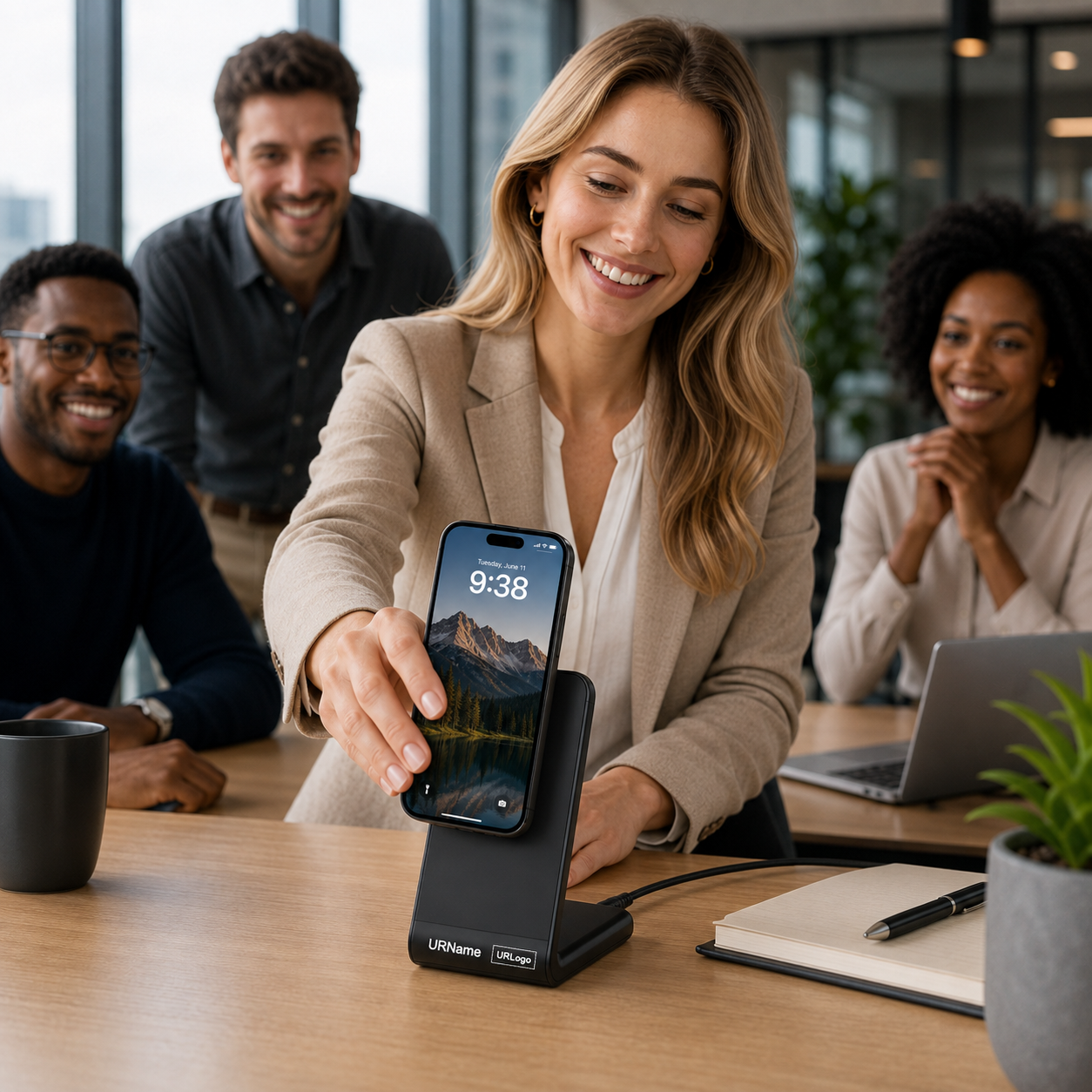 Team Loyalty – Personalized Phone Charger with Name and Logo Customization Services