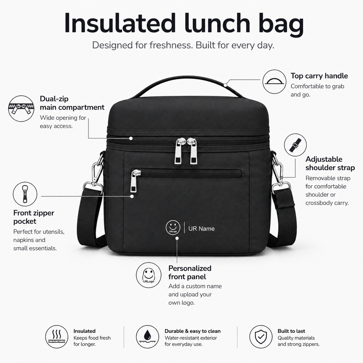 Velevia Loyal Series — Personalized Lunch Bag