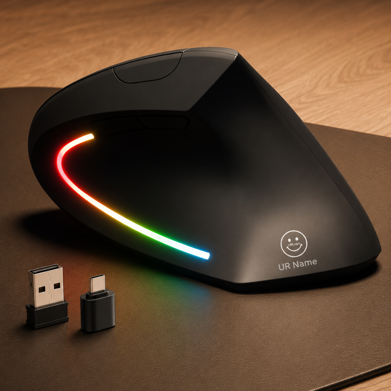 Team Loyalty – Personalized Ergonomic Mouse with Name and Logo Customization Services
