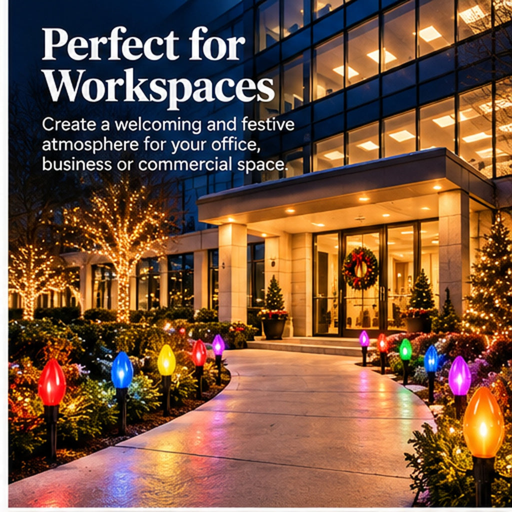 Velevia C9 Multicolor Christmas Pathway Lights, 23 FT, 12 Bulbs