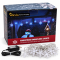 Velevia 150 LED Snowflake Icicle Christmas Lights, 9 FT, Cool White