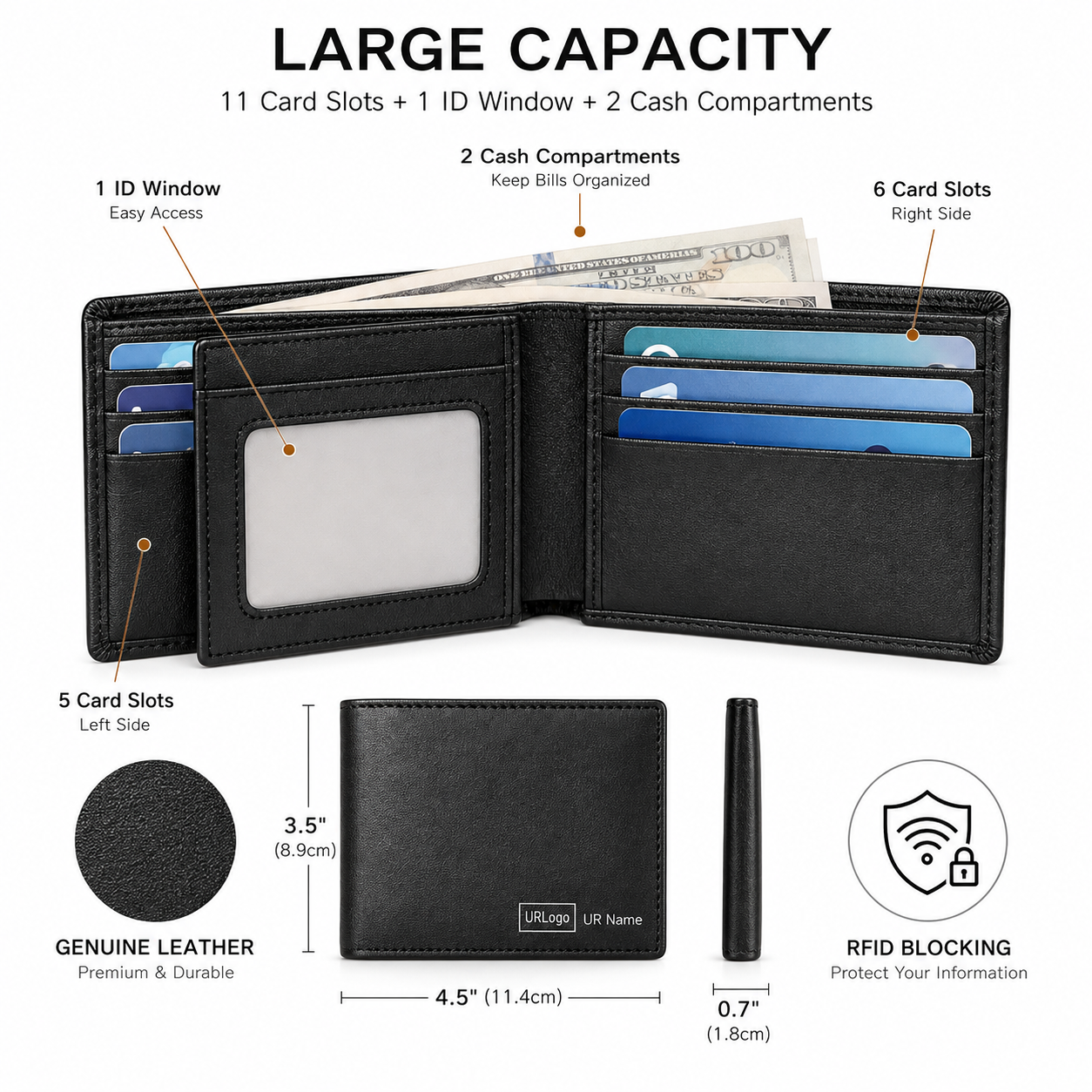 Team Loyalty – Personalized Wallet with Name and Logo Customization Services